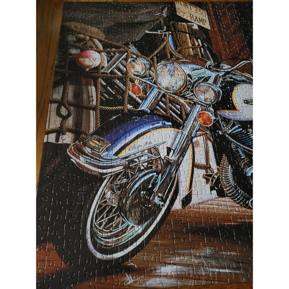 2003 Harley Davidson Puzzle 1000 Piece Catch Of The Day Scott Jacobs Complete - Picture 7 of 12